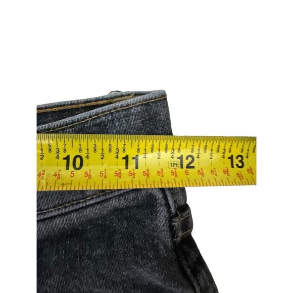 Slvrlake Leila Jeans High Waisted Straight Leg Ankle Length Washed Black Size 24 - Picture 10 of 11